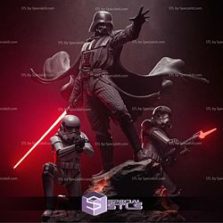 Darth Vader Battle Diorama Digital Sculpture