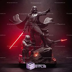 Darth Vader Battle Diorama Digital Sculpture