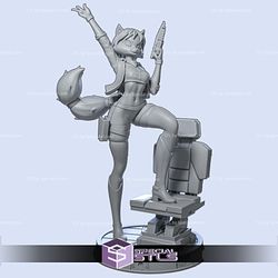 Krystal from Starfox Digital Sculpture