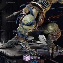 Leonardo TMNT in Battle High Detail Digital Sculpture