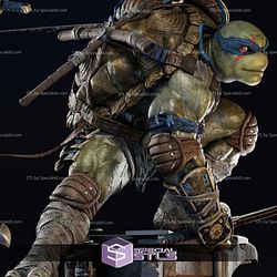 Leonardo TMNT in Battle High Detail Digital Sculpture