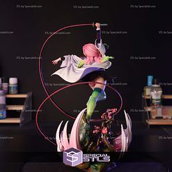 Mitsuri Kanroji in Action Digital Sculpture