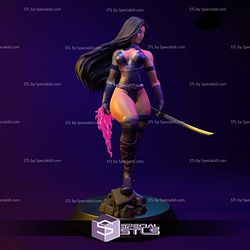 Psylocke High Detail Digital Sculpture