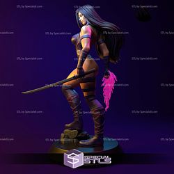 Psylocke High Detail Digital Sculpture