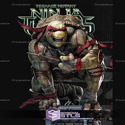 Raphael TMNT in Battle High Detail Digital Sculpture