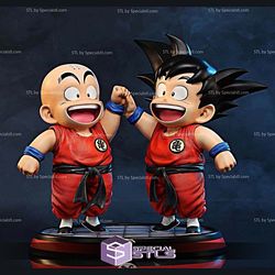 Goku and Krillin Happy Time Digital STL Files