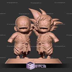 Goku and Krillin Happy Time Digital STL Files