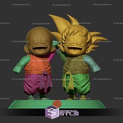 Goku and Krillin Happy Time Digital STL Files