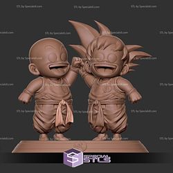 Goku and Krillin Happy Time Digital STL Files