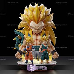 Gotenks and Trunks Epic Diorama 3D Printer Files