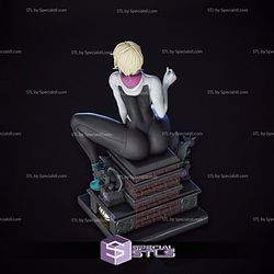 Gwen Sitting on Base Bat Digital STL Files