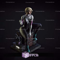 Gwen Sitting on Base Bat Digital STL Files