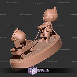 Little Batman Pulling Wagon Digital STL Files