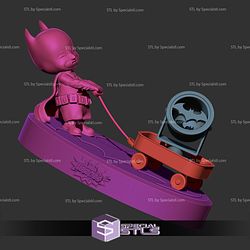 Little Batman Pulling Wagon Digital STL Files