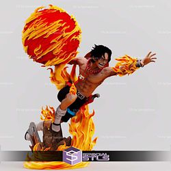Portgas D Ace Battle One Piece Digital STL Files