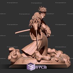 Renji Abarai Bleach Bankai Digital Sculpture