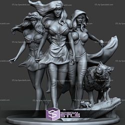 Snow White Cinderella and Red Riding Hood Digital STL Files