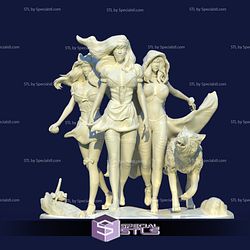 Snow White Cinderella and Red Riding Hood Digital STL Files