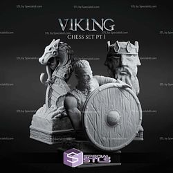 Viking Chess Set STL Miniature