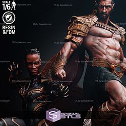 Black Panther Shuri and Namor Bundle Diorama Digital Sculpture