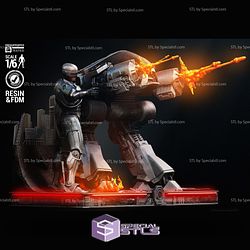 Robocop and ED 209 Diorama Bundle Digital Sculpture