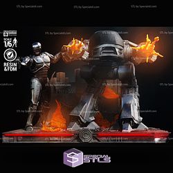 Robocop and ED 209 Diorama Bundle Digital Sculpture