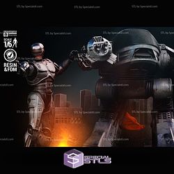 Robocop and ED 209 Diorama Bundle Digital Sculpture