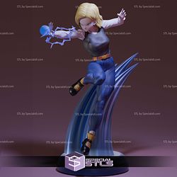 Android 18 in Battle 3D Printer Files