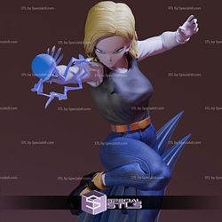 Android 18 in Battle 3D Printer Files