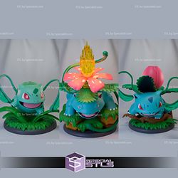 Basic Pokemon Collection - Bulbasaur Pack 3D Print Sculpture