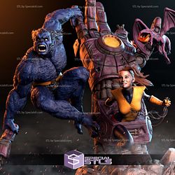 Beast Shadowcat and Lockheed Diorama 3D Printer Files