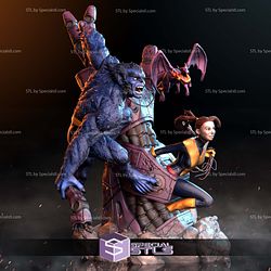 Beast Shadowcat and Lockheed Diorama 3D Printer Files