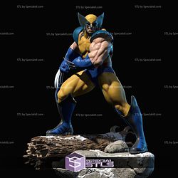Big Wolverine X Men 3D Model Sculpture