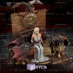 Daenerys Targaryen New Diorama 3D Model Sculpture