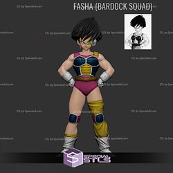 Fasha Bardock Squad 3D Model Sculpture