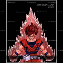 Goku Kaioken Power 3D Model Sculpture