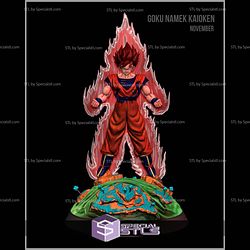 Goku Kaioken Power 3D Model Sculpture