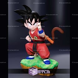 Goku Kid Kung Fu 3D Model Sculpture