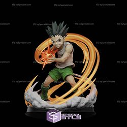 Gon Freecss Battle Hunter X Hunter 3D Model Sculpture