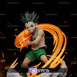 Gon Freecss Battle Hunter X Hunter 3D Model Sculpture