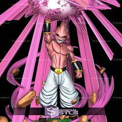 Kid Buu Planet Burst 3D Model Sculpture