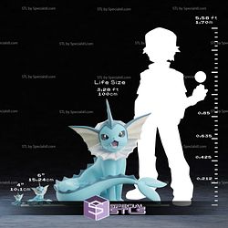 Life Sized Vaporeon Pokemon 3D Printer Files