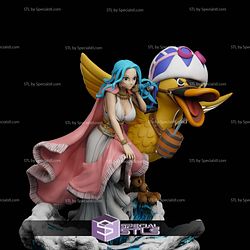 Princess Vivi and Karoo One Piece 3D Model Sculpture