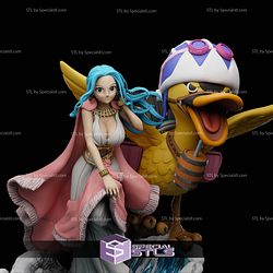 Princess Vivi and Karoo One Piece 3D Model Sculpture