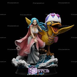 Princess Vivi and Karoo One Piece 3D Model Sculpture