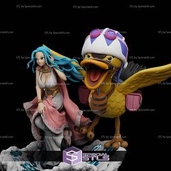 Princess Vivi and Karoo One Piece 3D Model Sculpture