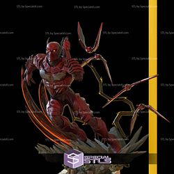 Red Death Running 3D Model Sculpture