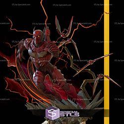 Red Death Running 3D Model Sculpture