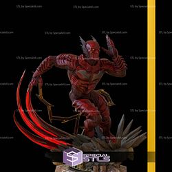 Red Death Running 3D Model Sculpture