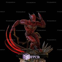 Red Death Running 3D Model Sculpture